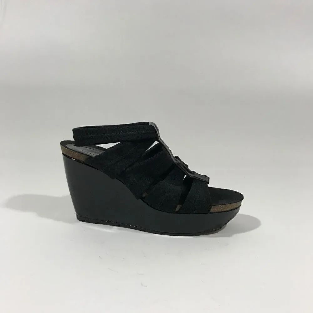Donald J Pliner Mesh/Elastic Patent Platform Wedge